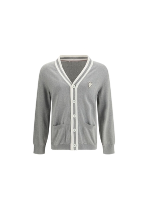 Brunello Cucinelli Gray Cotton Cardigan - L