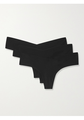 Commando - Set Of Three Stretch Thongs - Black - XS/S,S/M,M/L
