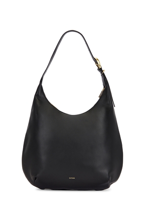 Cuyana Oversized Celestia Shoulder Bag in Black.