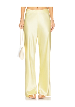 CAMI NYC Bristol Mid Rise Pant in in Lemon. Size L. Also in M, XS.