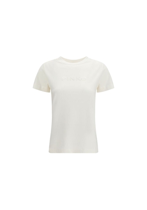 PINKO White Cotton T-Shirt - L