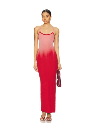 COTTON CITIZEN Verona Spaghetti Maxi Dress in Red. Size L. Also in M, XS.