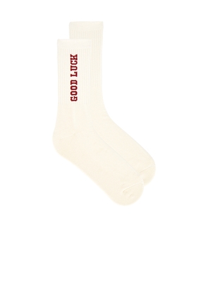 Darlin Good Luck Sock in White.