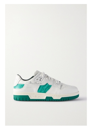 Acne Studios - Logo-print Metallic Textured-leather And Pvc Sneakers - White - IT35,IT36,IT37,IT38,IT39,IT40,IT41