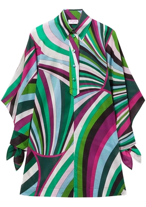 PUCCI Iride-print cotton dress - Green
