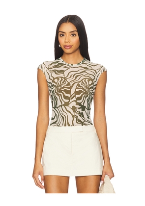 AFRM Nina Top in Beige. Size 1X. Also in L, XXS.