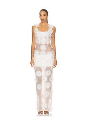 Bronx and Banco Rosalie Maxi Dress in White. Size M. Also in S.