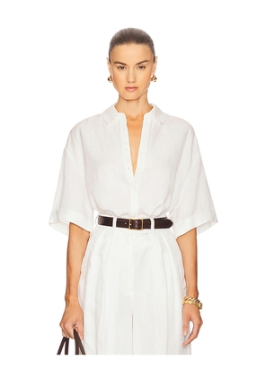 ANINE BING Coco Shirt in White. Size L. Also in XS.