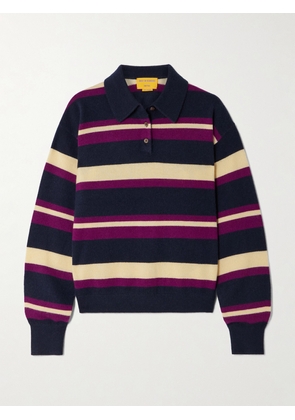 Guest In Residence - Striped Cashmere Polo Sweater - Multi - x small,small,medium,large,x large