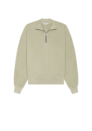 AGOLDE Idris Quarter Zip in Grey. Size M. Also in S, XL/1X.