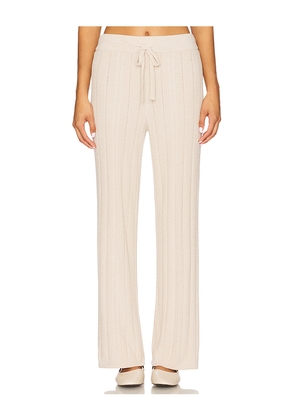 Barefoot Dreams CozyChic Ultra Lite Cable Knit Ankle Pant in Cream. Size S. Also in XL.
