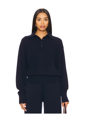 EAVES Hansen Wool Cashmere Sweater in Navy. Size L. Also in M, S, XS, XXS.