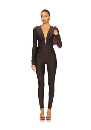 The Andamane Zelda Jumpsuit in Chocolate. Size 40/S. Also in 42/M.