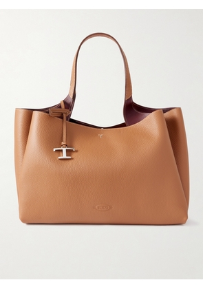Tod's - Medium Textured-leather Tote - Brown - One size