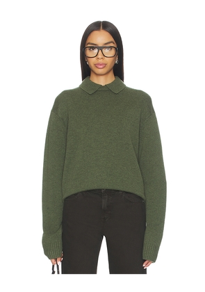 EAVES x Coco Oaklee Collared Sweater in Green. Size M. Also in XL, XS.