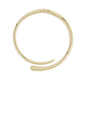 Ettika Elegant Wrap Choker Necklace in Metallic Gold.