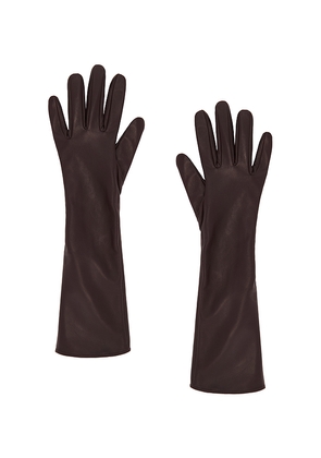Bronx and Banco Faux Leather Gloves in Burgundy. Size M/L. Also in XS/S.
