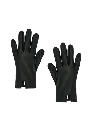 Bronx and Banco Short Faux Leather Gloves in Black. Size M/L. Also in XS/S.
