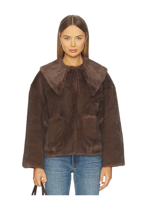 By Malene Birger Jacquie Fake Fur Jacket in Brown. Size 36. Also in 38.