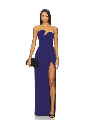 Amanda Uprichard x REVOLVE Strapless Puzzle Gown in Blue. Size L. Also in XL, XS.