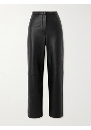 Loulou de Saison - Cobe Paneled Leather Straight-leg Pants - Black - FR 34,FR 36,FR 38,FR 40,FR 42