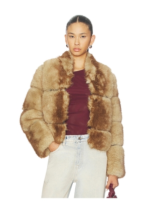 Apparis Sai Mink Coat in Tan. Size L. Also in M, S, XL, XS.