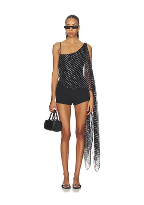 EB Denim Tess Layered Top in Black. Size L. Also in M, S, XS.