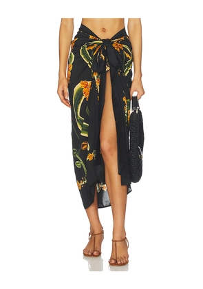 Agua by Agua Bendita Lavanda Cordillera Pareo in Black.