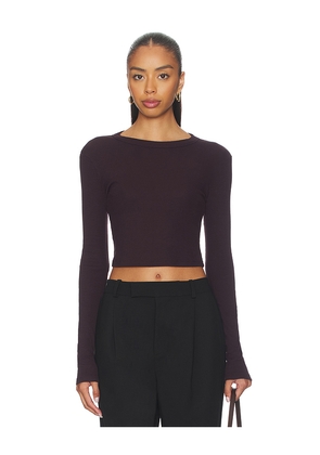 COTTON CITIZEN Verona Crop Shirt in Purple. Size L. Also in M, S, XS.