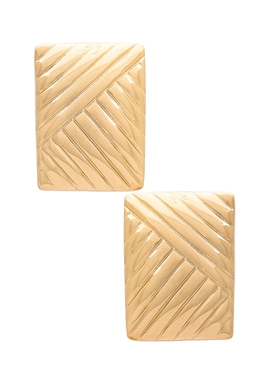 Heaven Mayhem Lined Earrings in Metallic Gold.