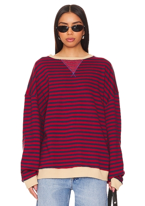 Free People x We The Free Classic Striped Crew in Red. Size M. Also in S, XS.