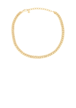 Ettika Flat Chain Necklace in Metallic Gold.