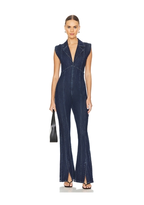Free People Crvy Ring The Alarm One Piece In Siren in Denim-Dark. Size M. Also in S, XS.