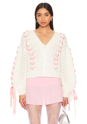 For Love & Lemons Laurel Cardigan in White. Size S. Also in XS.