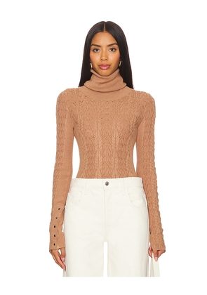 Free People Maddie Turtleneck Sweater in Brown. Size M. Also in XS.