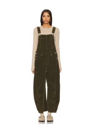 Free People x We The Free Good Luck Cord Overall in Dark Green. Size M. Also in S.