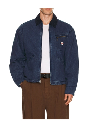 Brixton Altered Threads Lined Garage Jacket in Blue. Size L. Also in S.