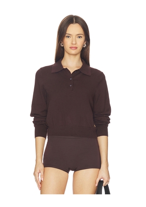 Eterne Long Sleeve Journey Top in Chocolate. Size M/L. Also in XS/S.