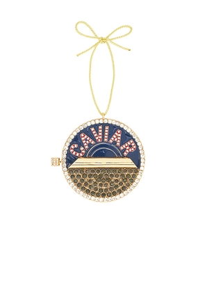 BaubleBar Ornament in Metallic Gold.