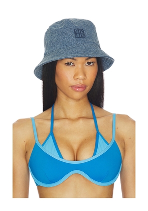 ANINE BING Nicks Bucket Hat in Blue.