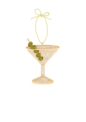 BaubleBar Ornament in Metallic Gold.