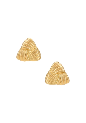 Heaven Mayhem Tri Earrings in Metallic Gold.