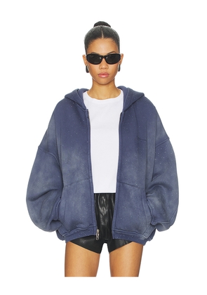 Alexander Wang Allover Hotfix Hoodie in Navy. Size L. Also in M, S.