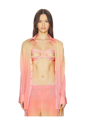 Baobab Lulu Shirt in Coral. Size L. Also in M, S, XL, XS.