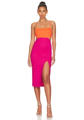 h:ours Haydon Dress in Orange ,Fuschia. Size S. Also in XS, XXS.