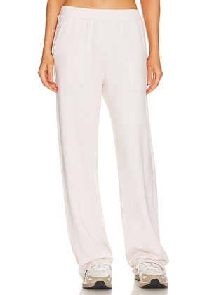 MONROW Fleece Sweatpants in Cream. Size L. Also in XL, XS.