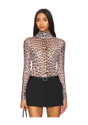 Generation Love Tyla Leo Mesh Top in Brown. Size L. Also in M.
