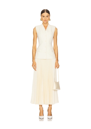 SIMKHAI Georgina Sleeveless Vest Midi Dress in White. Size 0. Also in 2, 4.