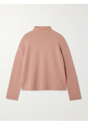 Max Mara - Orlaya Brushed Cashmere-blend Turtleneck Sweater - Pink - x small,small,medium,large,x large
