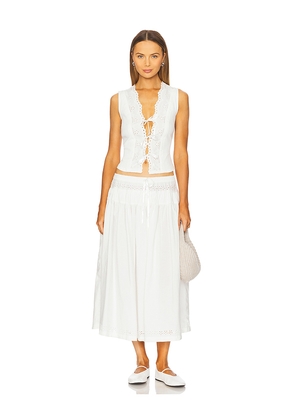 Free People x REVOLVE Gisabelle Set in White. Size L. Also in S.